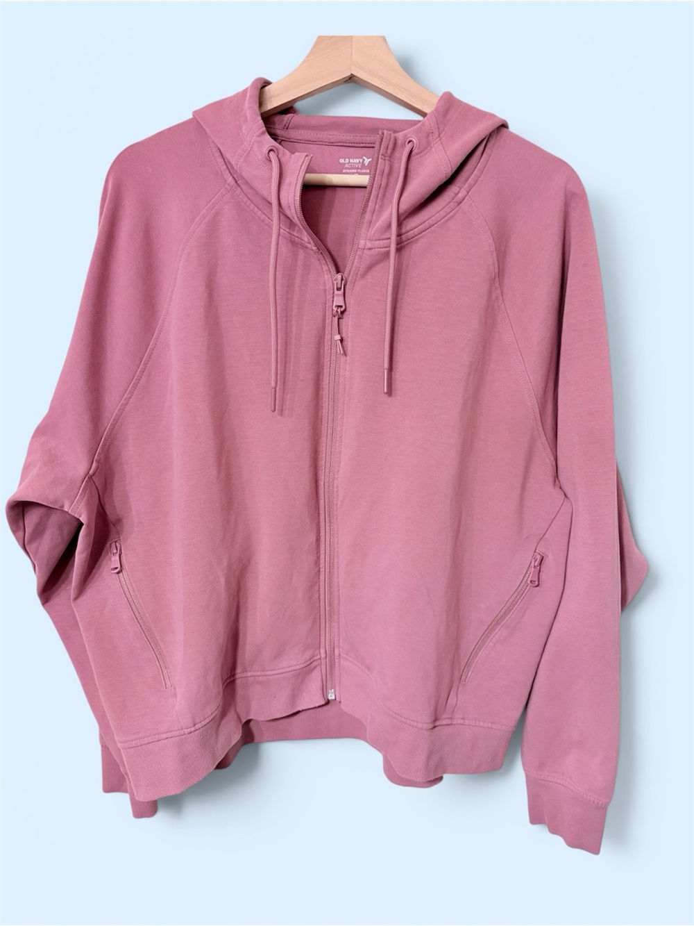 Old Navy Dynamic Fleece Hooded Full Zip Jacket  2X Mauve